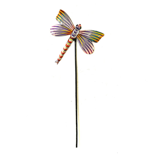 Lavender Dragonfly Garden Stake