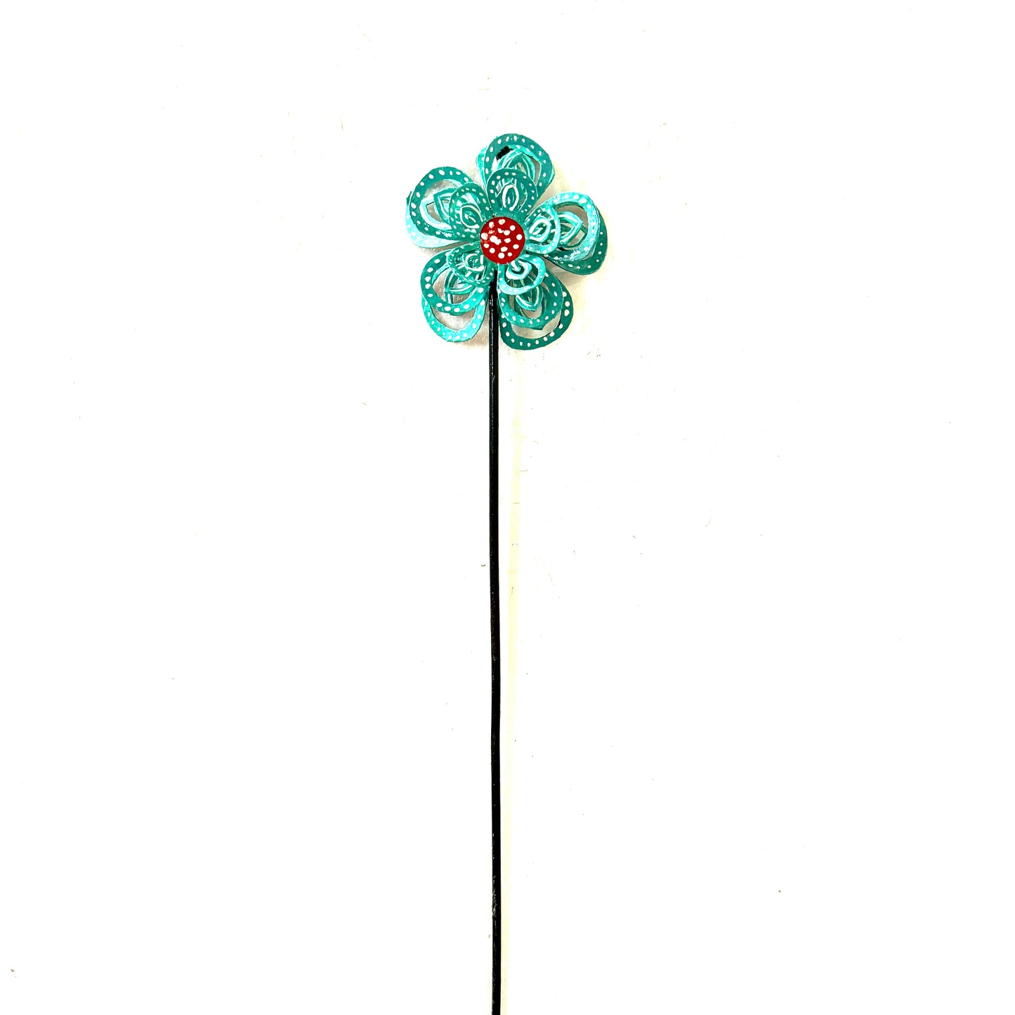 Turquoise 3-D Garden Stake