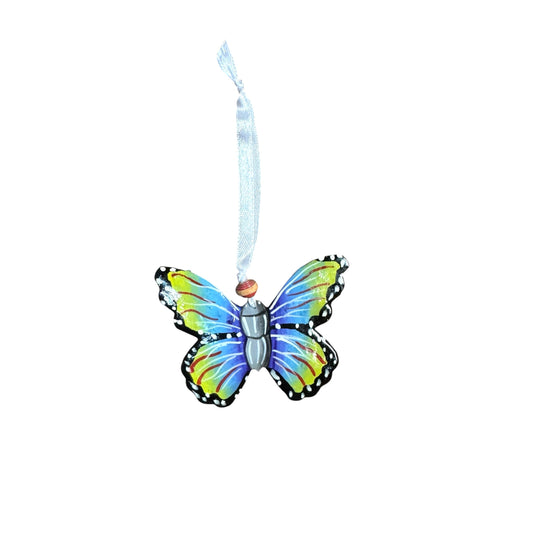 Butterfly Ornament - Lime/ Lavender