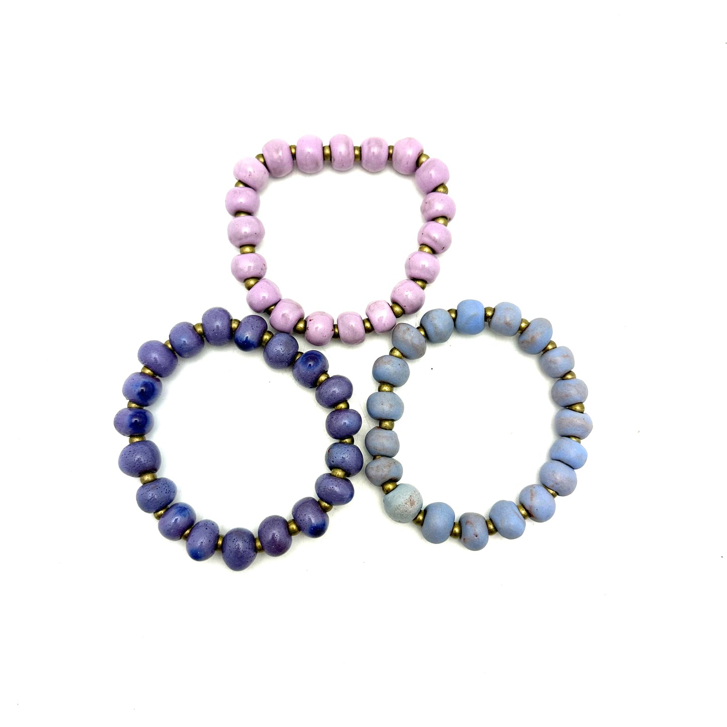 Lavender Watercolor Bracelet Stack