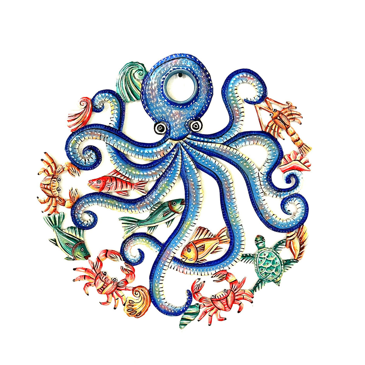 Oil Drum Top Octopus- Blue