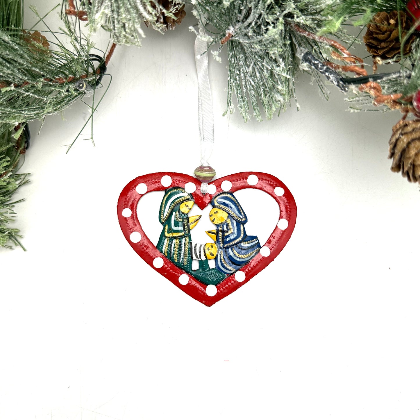 Nativity Heart Ornament