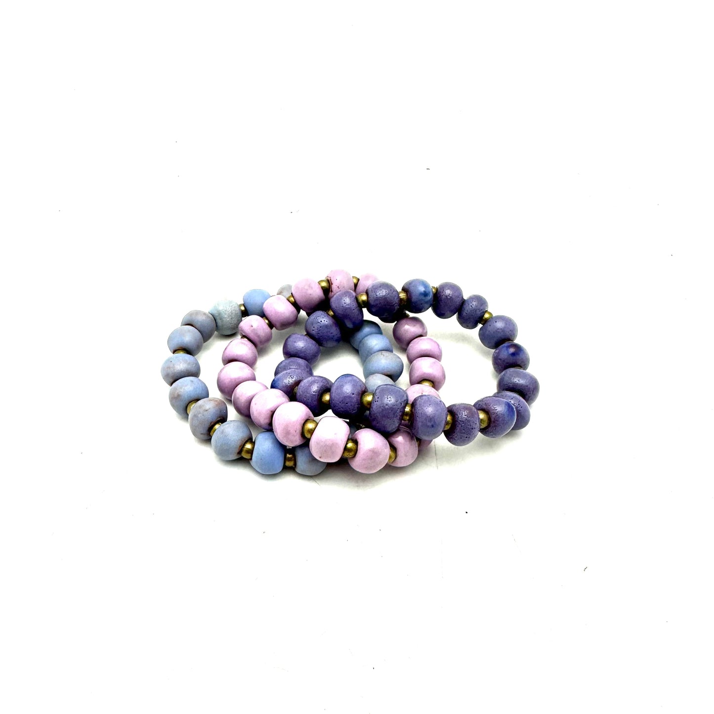 Lavender Watercolor Bracelet Stack