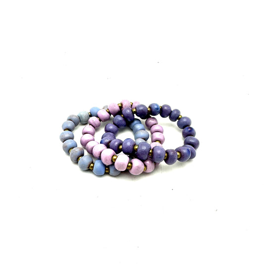 Lavender Watercolor Bracelet Stack