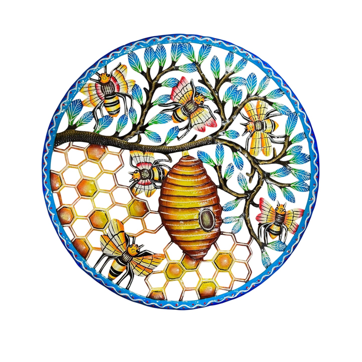 Painted Beehive Round