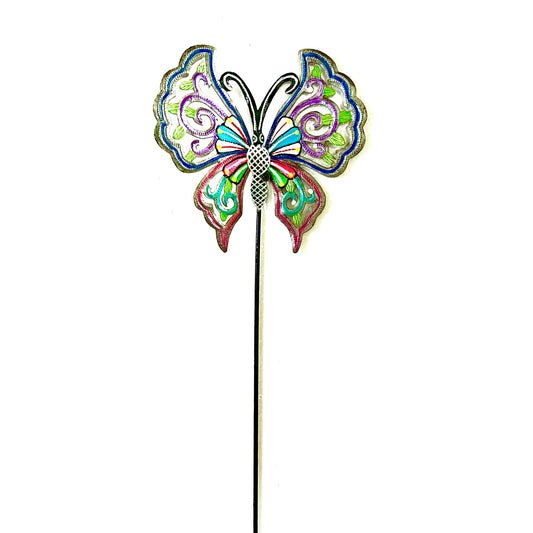 Butterfly Bouquet Garden Stake- Blue/ Pink