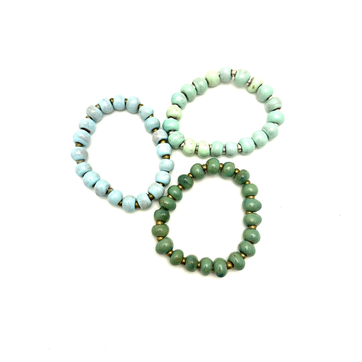 Blue Watercolor Bracelet Stack