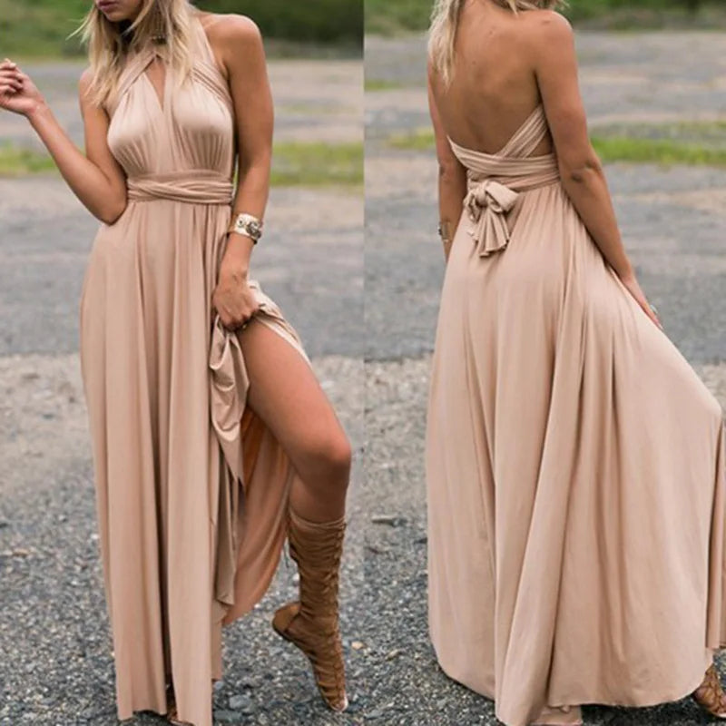 Boutique Backless Sexy Sleeveless Temperament Women's Dress
