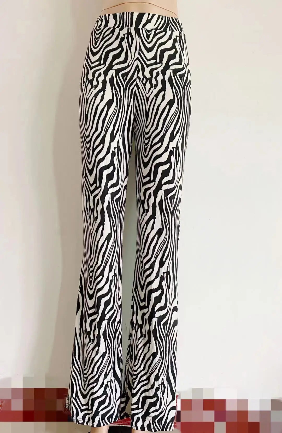 Zebra Print Wide Leg Pants