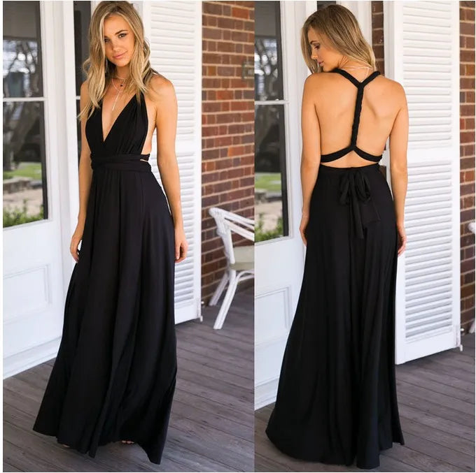 Boutique Backless Sexy Sleeveless Temperament Women's Dress