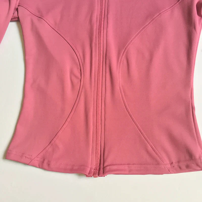 Peeli Long Sleeve Sports Jacket Women Zip Fitness Yoga