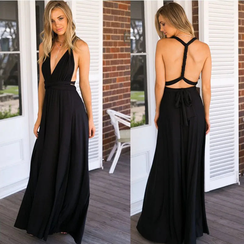 Boutique Backless Sexy Sleeveless Temperament Women's Dress