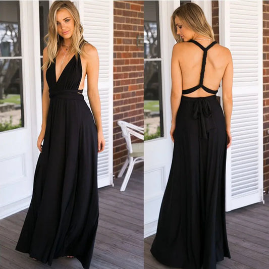 Boutique Backless Sexy Sleeveless Temperament Women's Dress