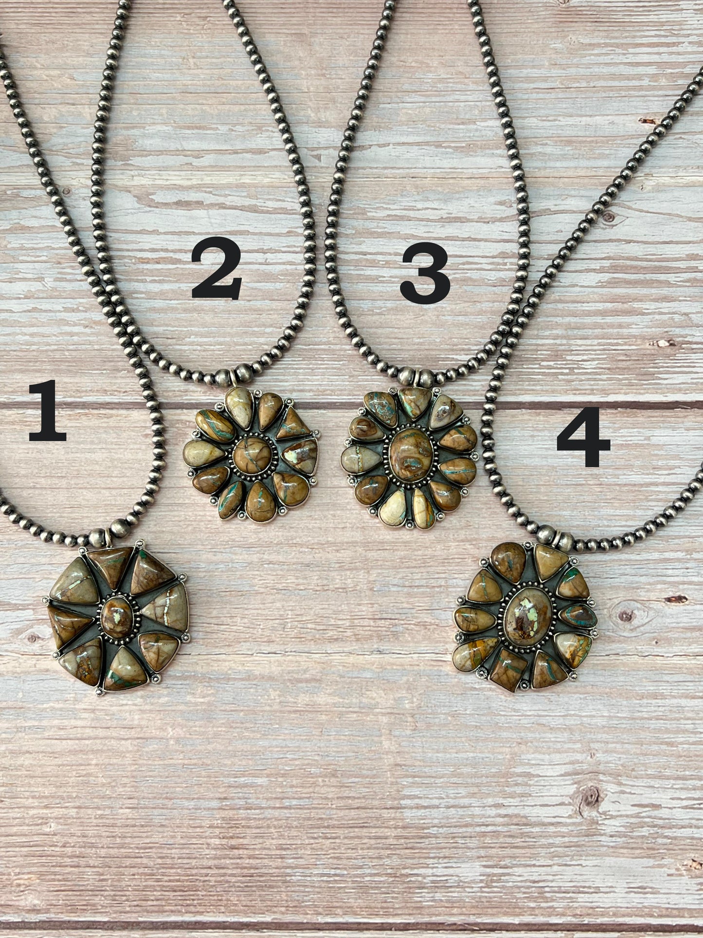 Handmade Sterling Silver Royston Ribbon Turquoise Beaded Necklace with Signed Nizhoni