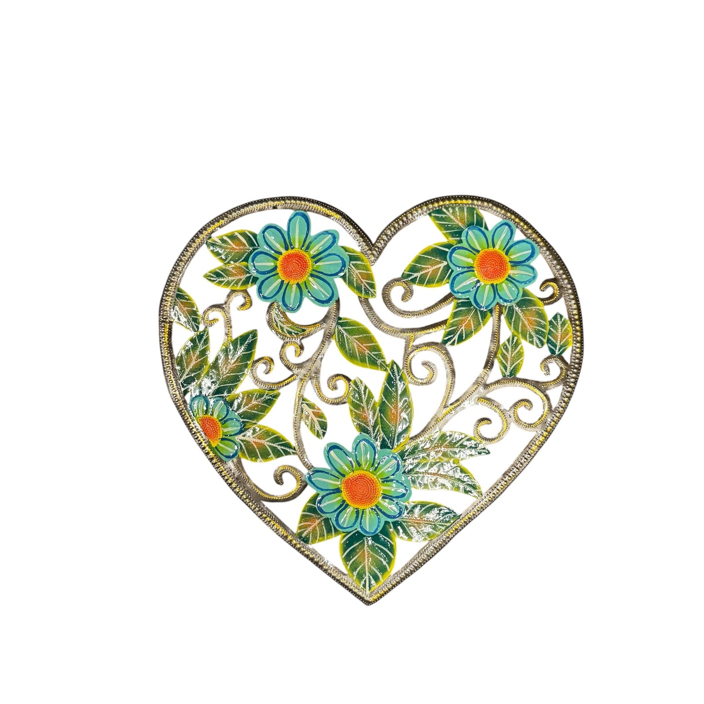 Turquoise Flower Heart