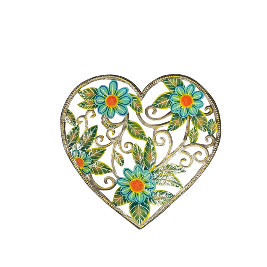 Turquoise Flower Heart