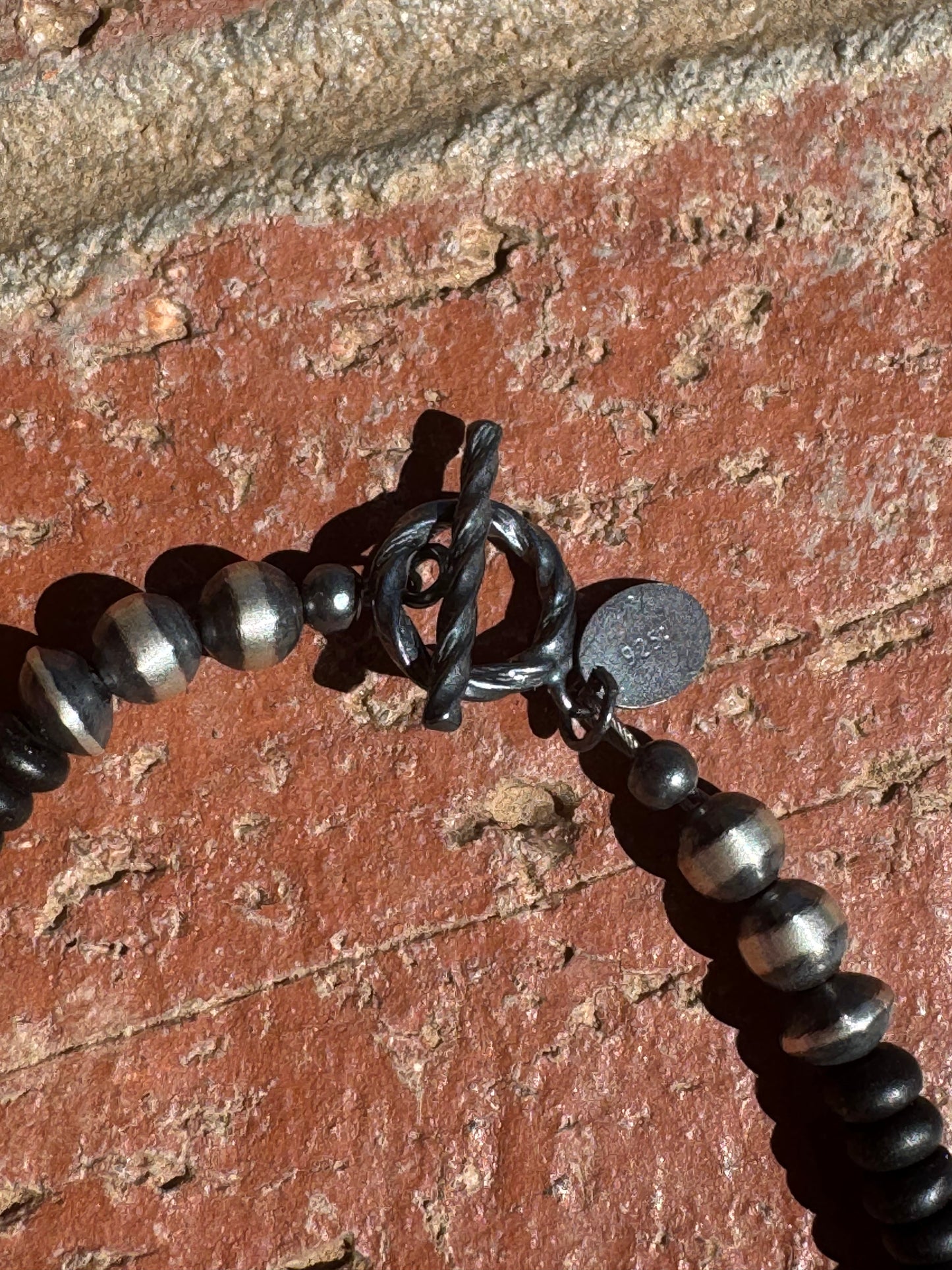 Handcrafted Onyx & Sterling Silver Pearl Beaded 5-6mm Bracelet