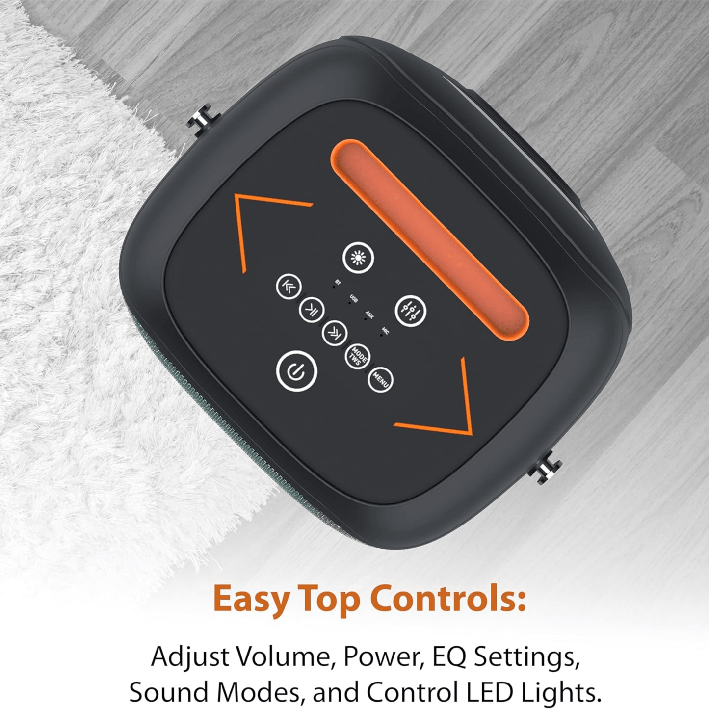 IQ Sound 2x5-Inch TWS Fusion Glow Portable Bluetooth Speaker