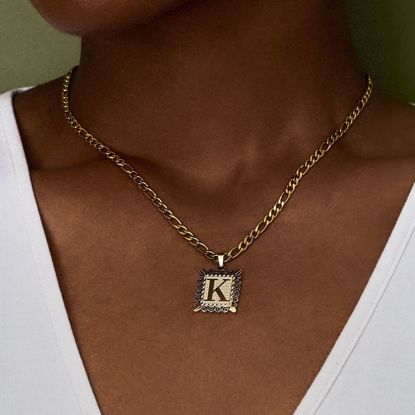 Vintage Initial Pendant