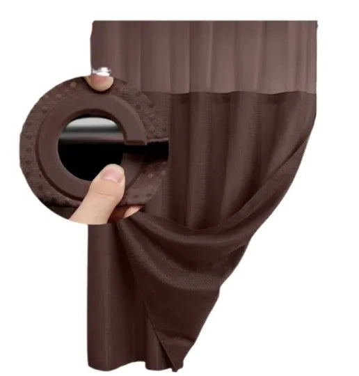 Without Hook Double-Layer Shower Curtain Set