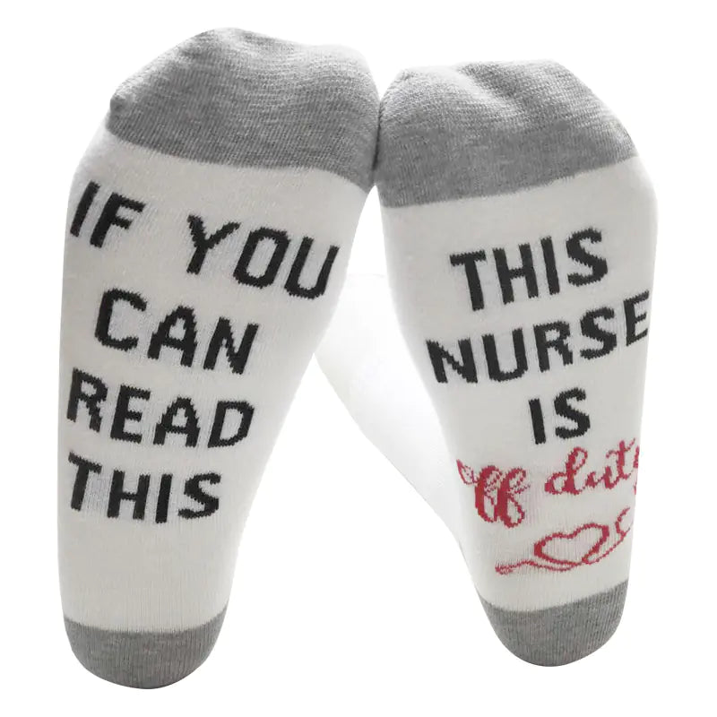 Cotton Socks - If You Can Read, This Nurse Teacher Left