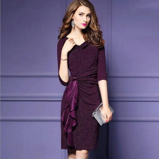 Autumn  Women's A-Line Dress (3/4 Sleeve)