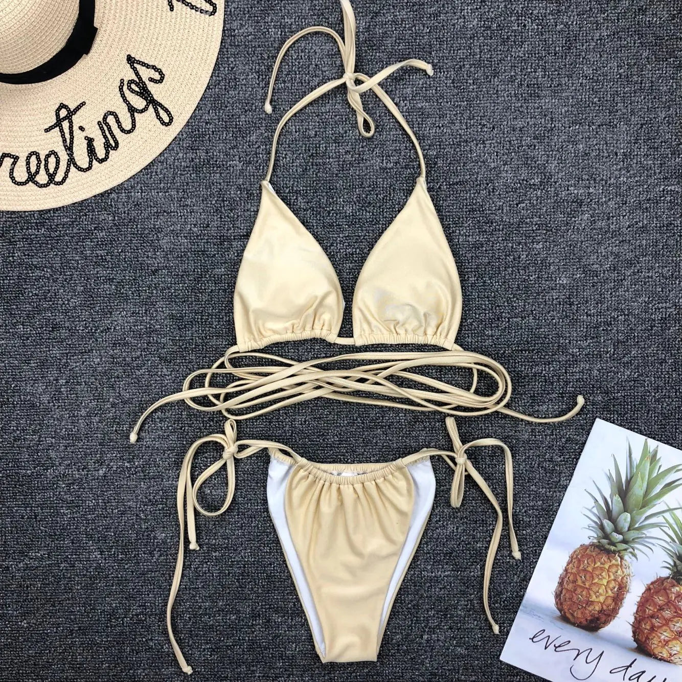 Minimalist Sexy Bikini Swimsuit Set
