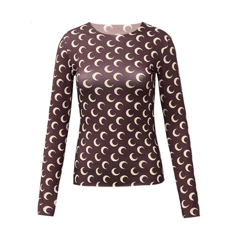 Women's Long-Sleeved Marine Moon T-Shirts & Underwear