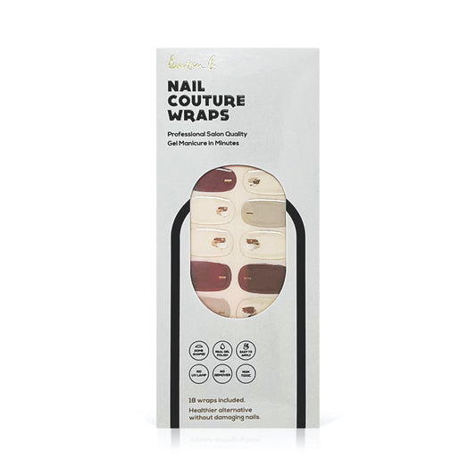 Milky Beige Abstract Gel Nail Wrap