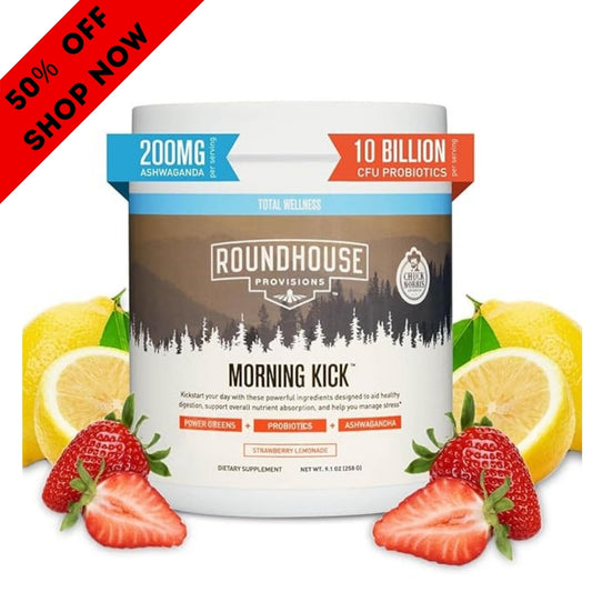 Morning Kick by Chuck Norris – Greens Superfood Powder with Ashwagandha | 30 Servings