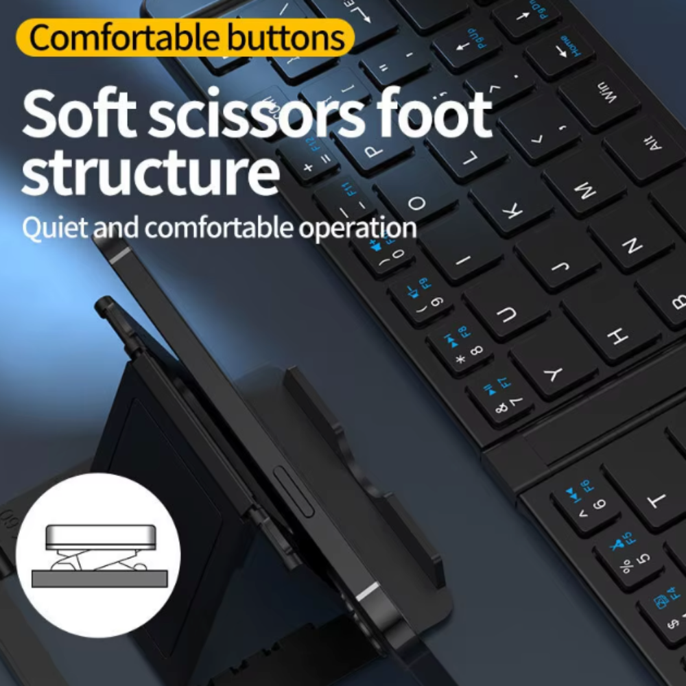 Dual Mode Foldable Wireless Keyboard and Mouse Set