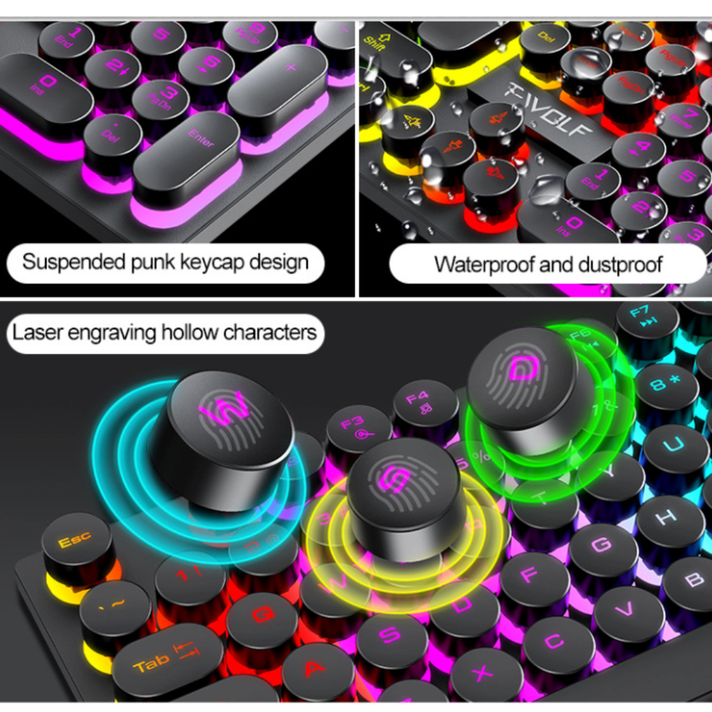 Dragon Z9i USB Wired Light Up Gaming Keyboard and Mouse Set