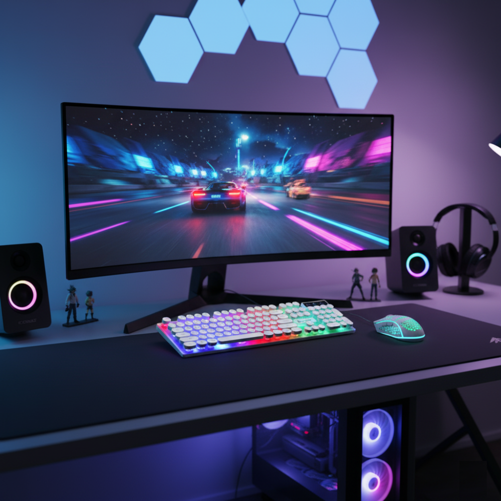 Dragon Z9i USB Wired Light Up Gaming Keyboard and Mouse Set