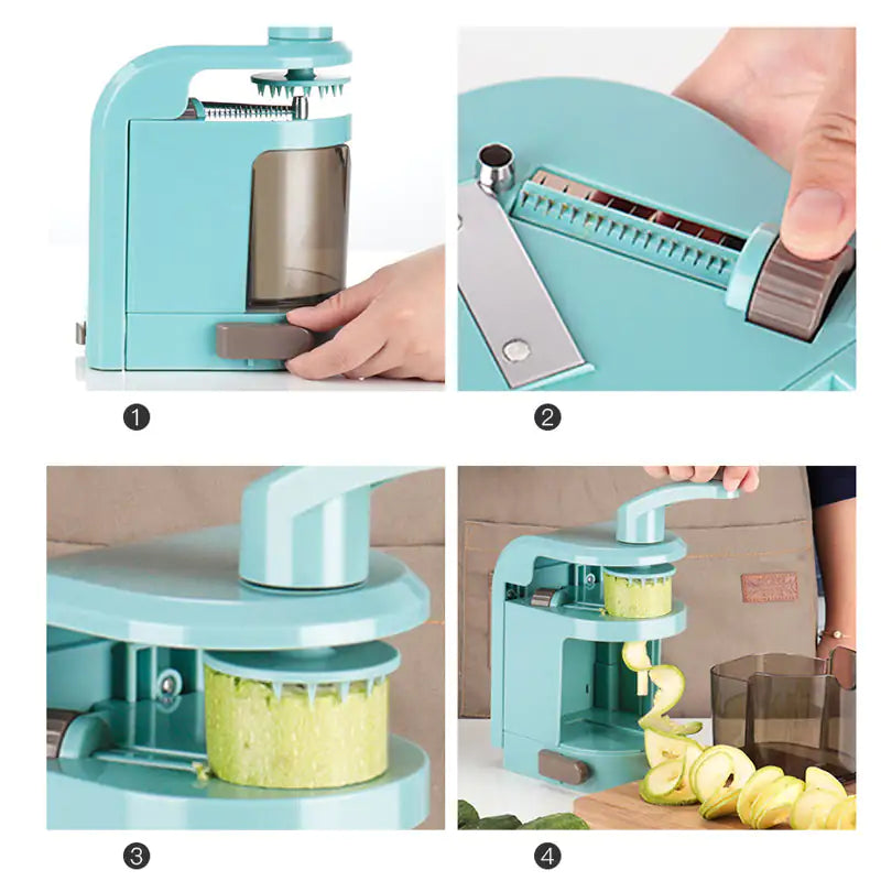 Top Chef Spiralizer Hand Cranked Salad Maker is ready