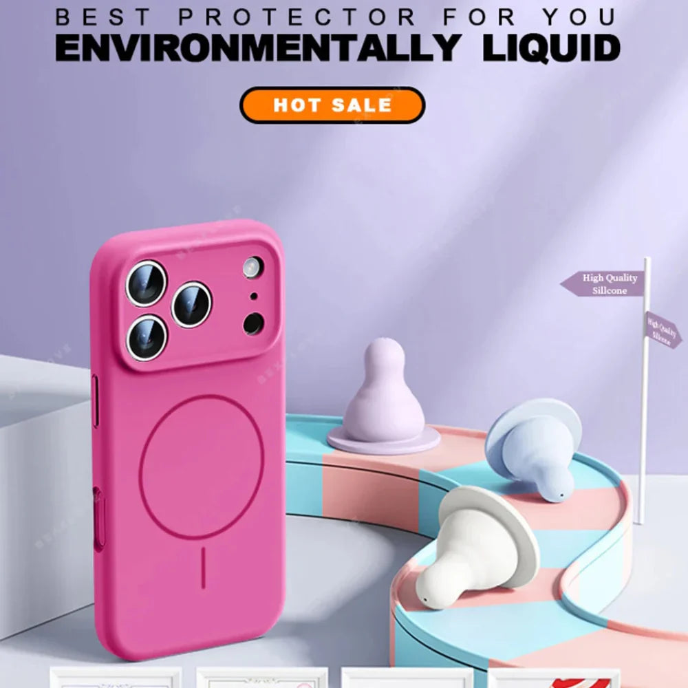 Magnetic Silicone Phone Case Delux Pack for iPhone 14 to iPhone 17 series
