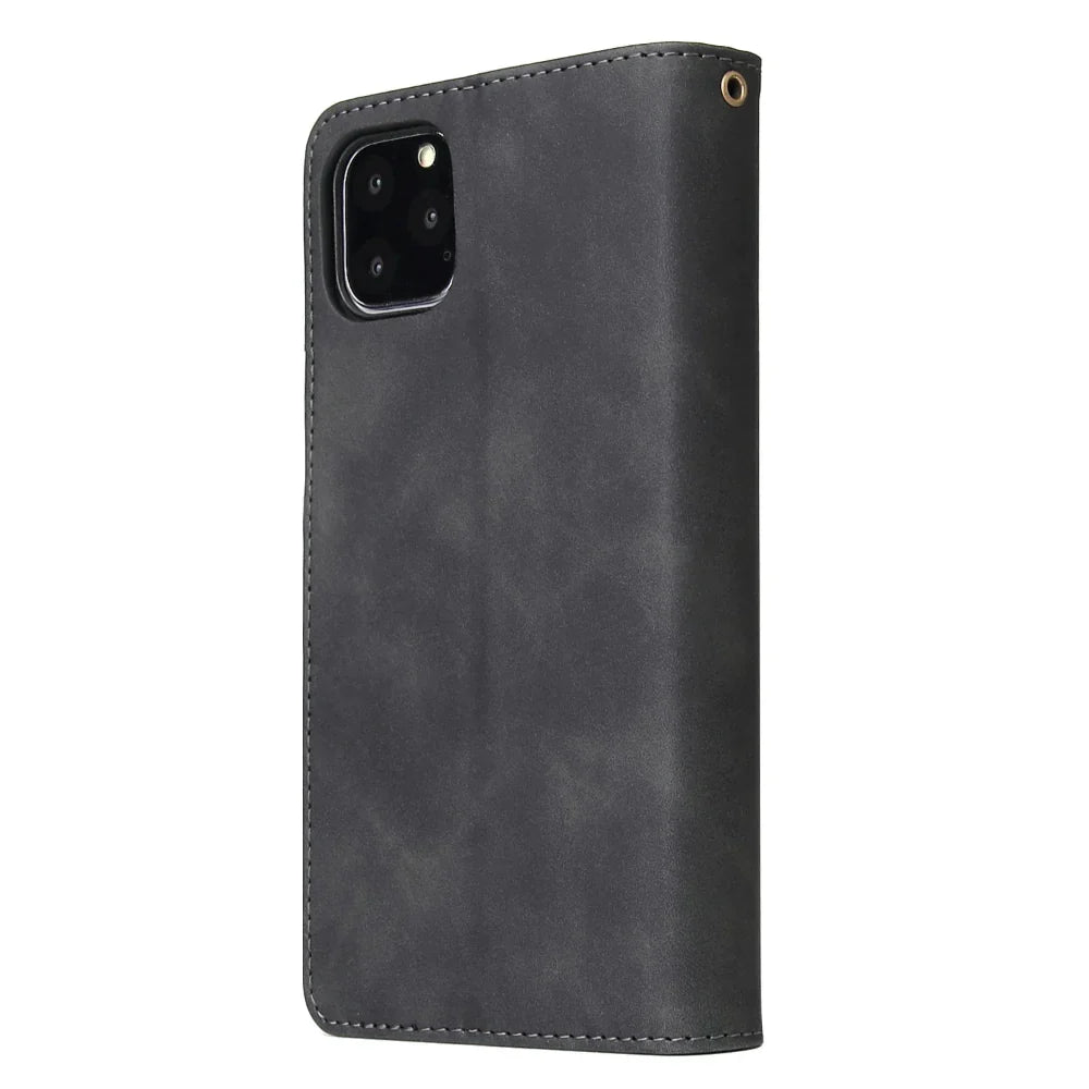 Vegan Leather Wallet Case for iPhone 15 to 17 series