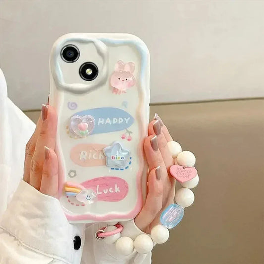 Happy Rich Luck Cartoon Phone Case for iPhone 12 to 17 series