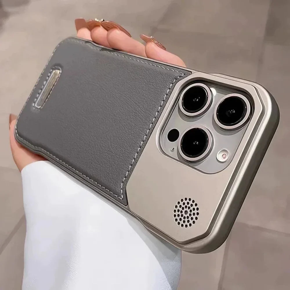 Business Vegan Leather Case for iPhone 13 to 17 series