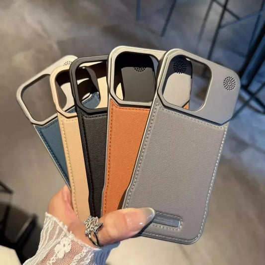 Business Vegan Leather Case for iPhone 13 to 17 series