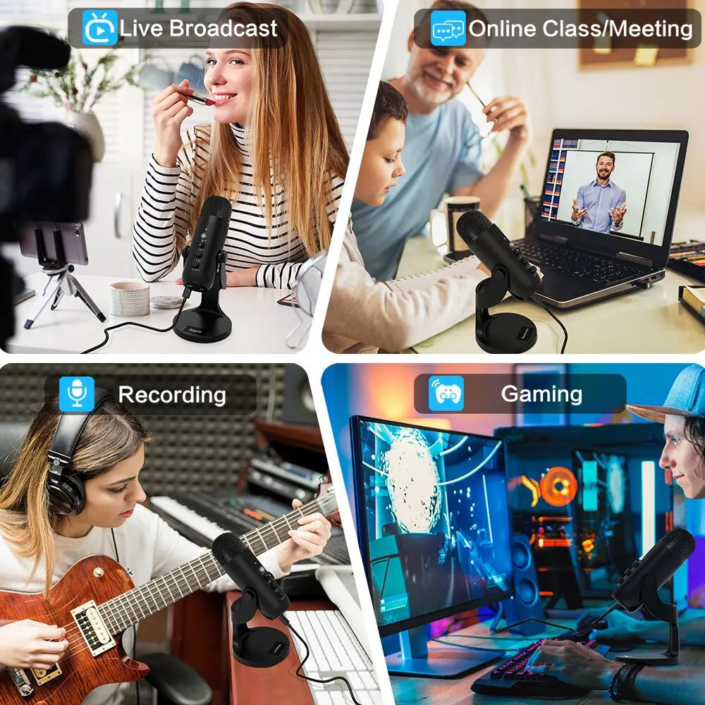 High Quality USB Podcast Microphone with stand