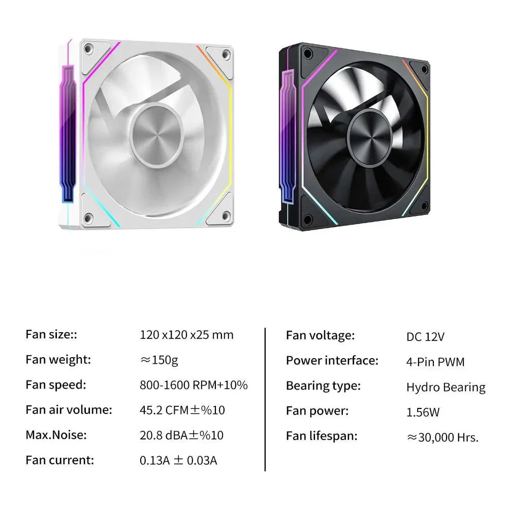 ARGB 4 Pin 12cm Computer Quiet Cooling Fan