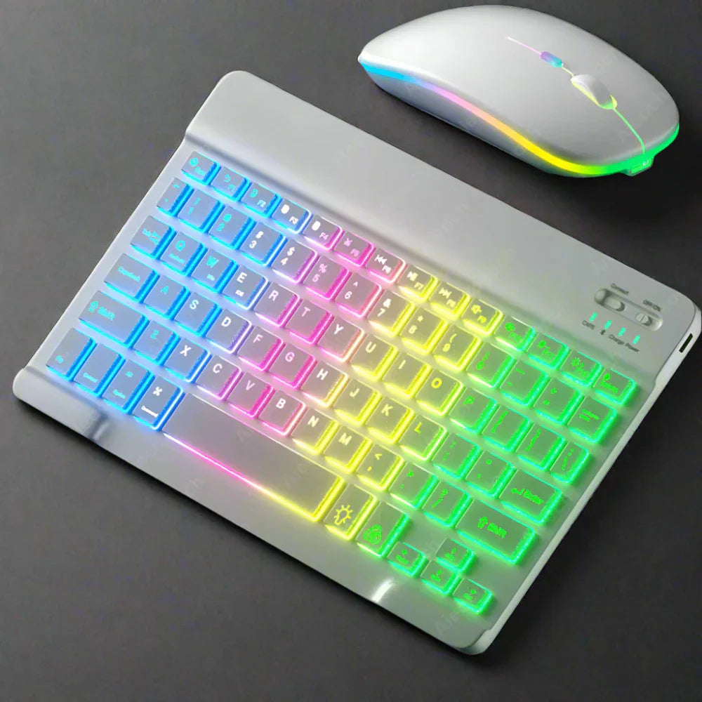 RGB Backlit Bluetooth Wireless Keyboard Mouset Set