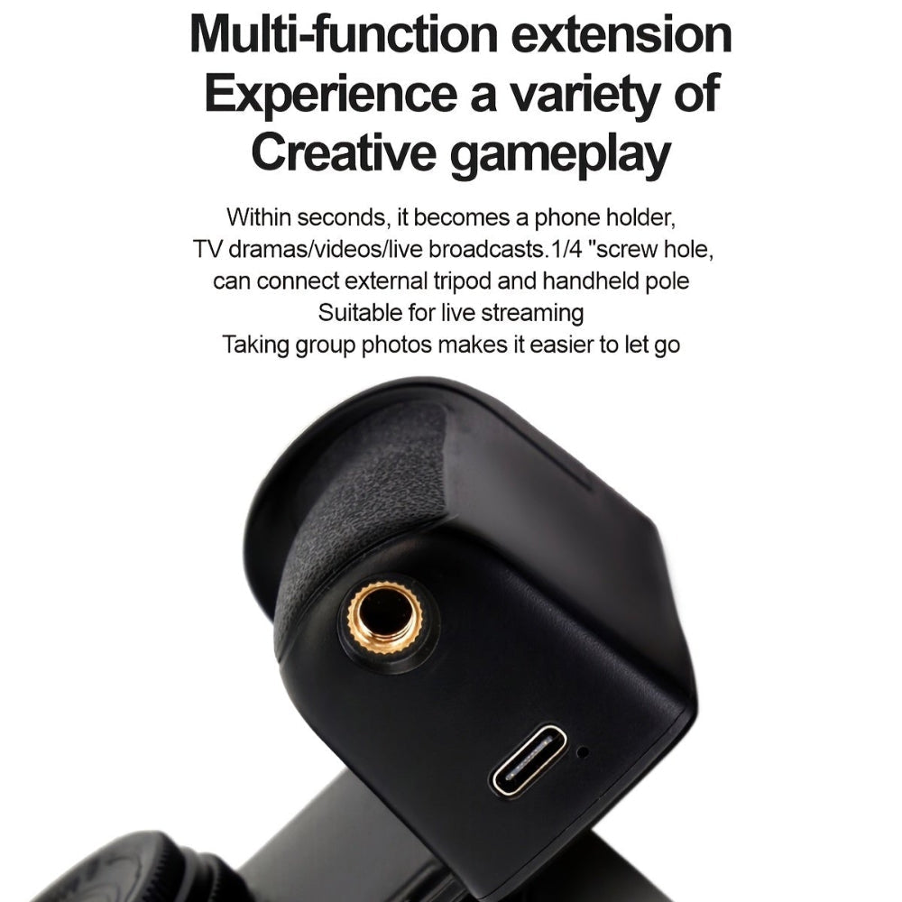 Magnetic Wireless phone Shutter Grip with Light Ring and Selfie Mirror