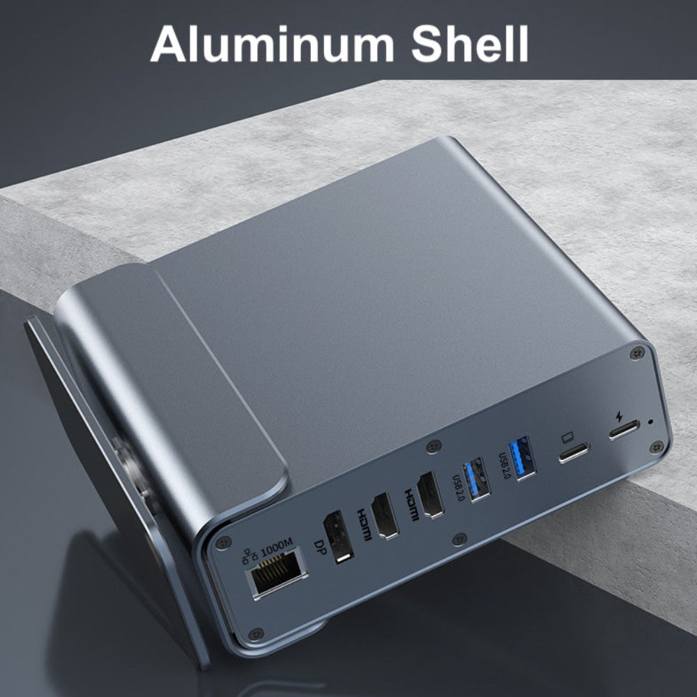 15 in 1 Type C Docking Stand Station Hub Supports Multiple Monitors