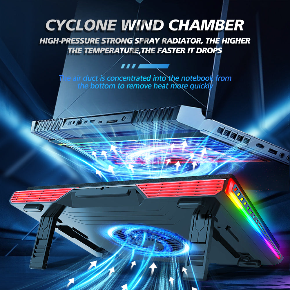 Gaming Laptop RBG Cooling Pad With LED Display