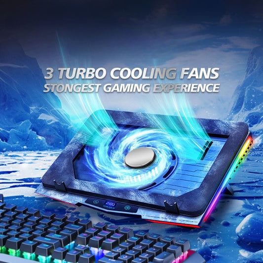 Gaming Laptop RBG Cooling Pad With LED Display