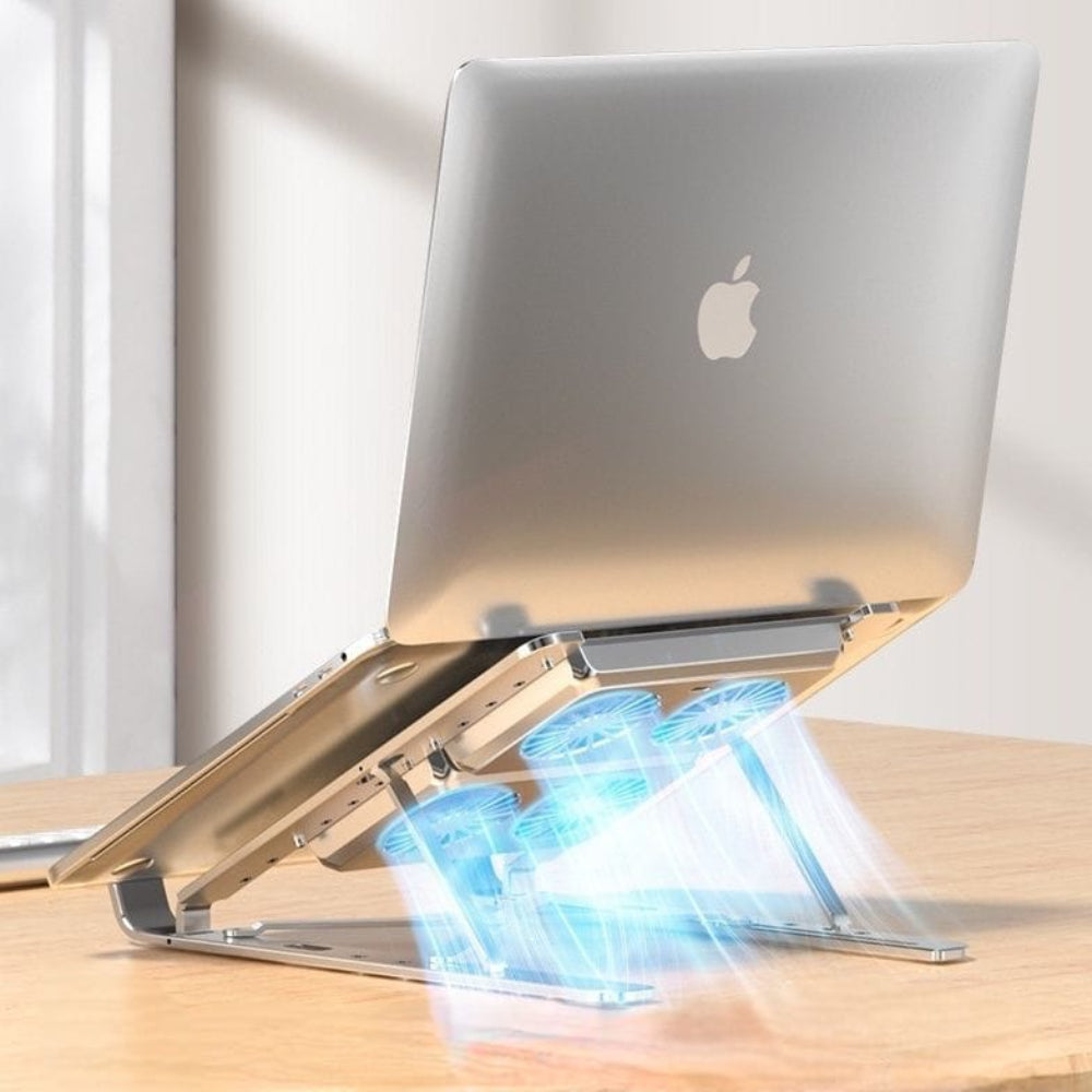 Aluminum Foldable Laptop Stand with 4 Cooling Fans