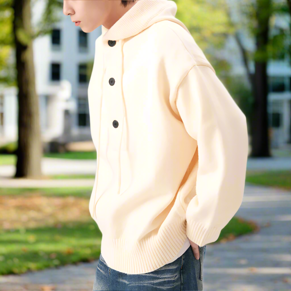 Mens Hooded Pull Over Sweater