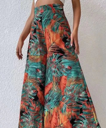 High Waist Wide Leg Pants Skirt Trousers