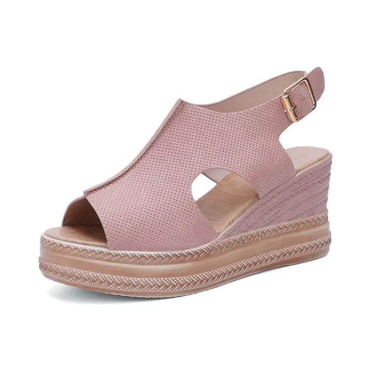 Summer Women's Hollow Wedge Platform Sandals